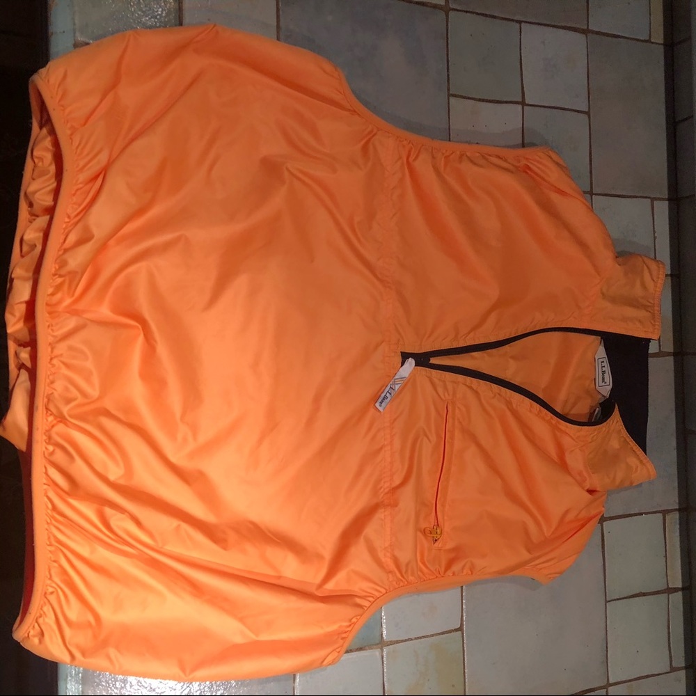 LL Bean men’s xl orange puffer vest